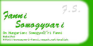 fanni somogyvari business card